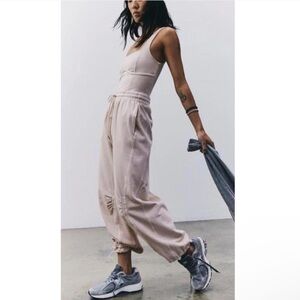 Free People movement jumpsuit onesie Stylish Cream light pink jumpsuit